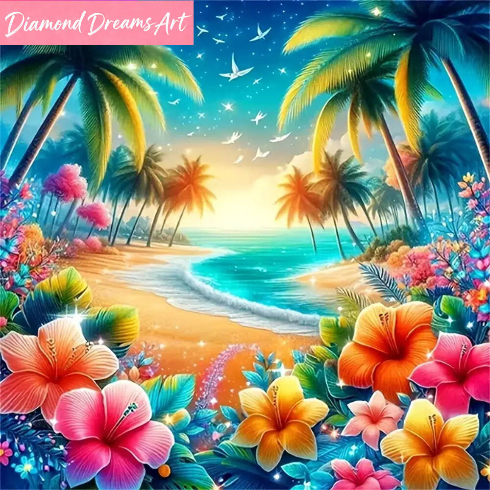 Photo Mosaic Print - Diamond Painting seaside landscape DIY Full