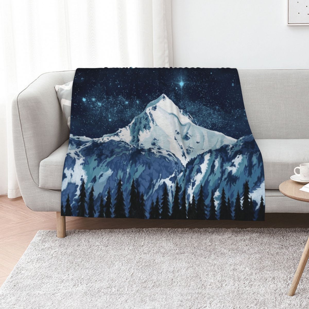 Custom Night Sky - Alaska Night Sky 1 Throw Blanket
