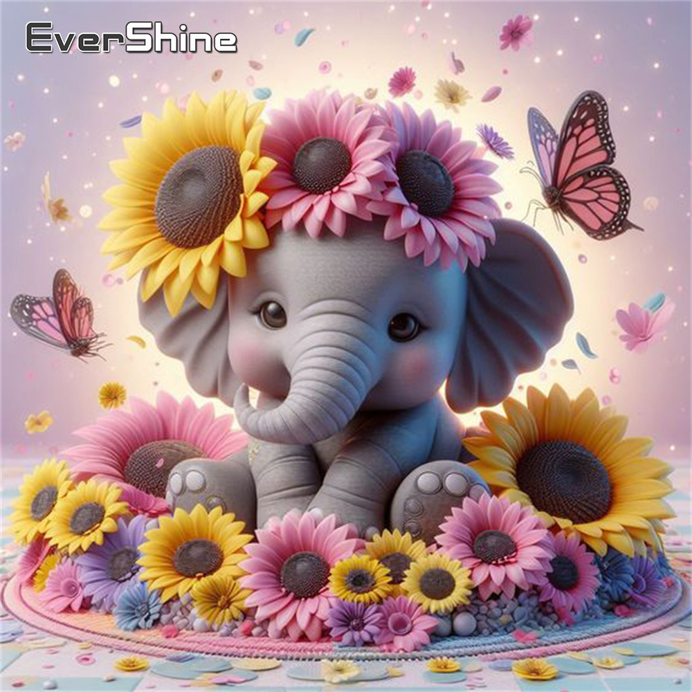 Evershine Elephant Diamond Pai - đánh giá và giá Photo Mosaic Print