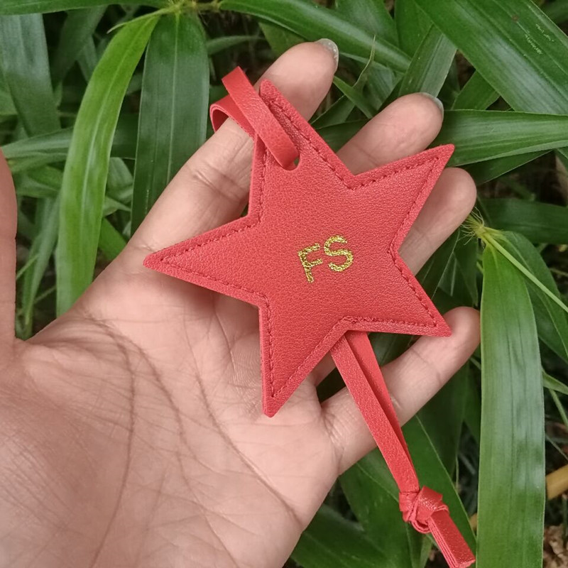 1PCS Free initials five pointe - đánh giá và giá Monogram Keychain Leather