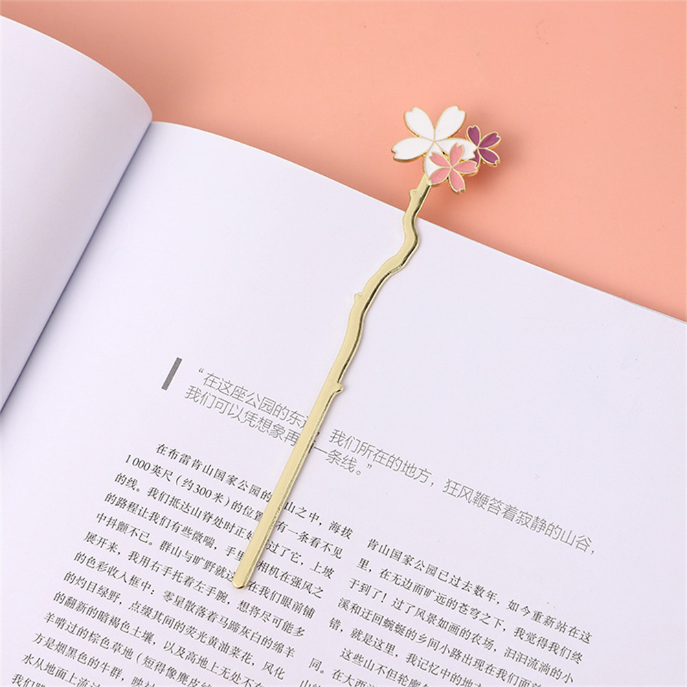 Metal Sakura Bookmark Creative - đánh giá và giá Dried Flower Bookmark