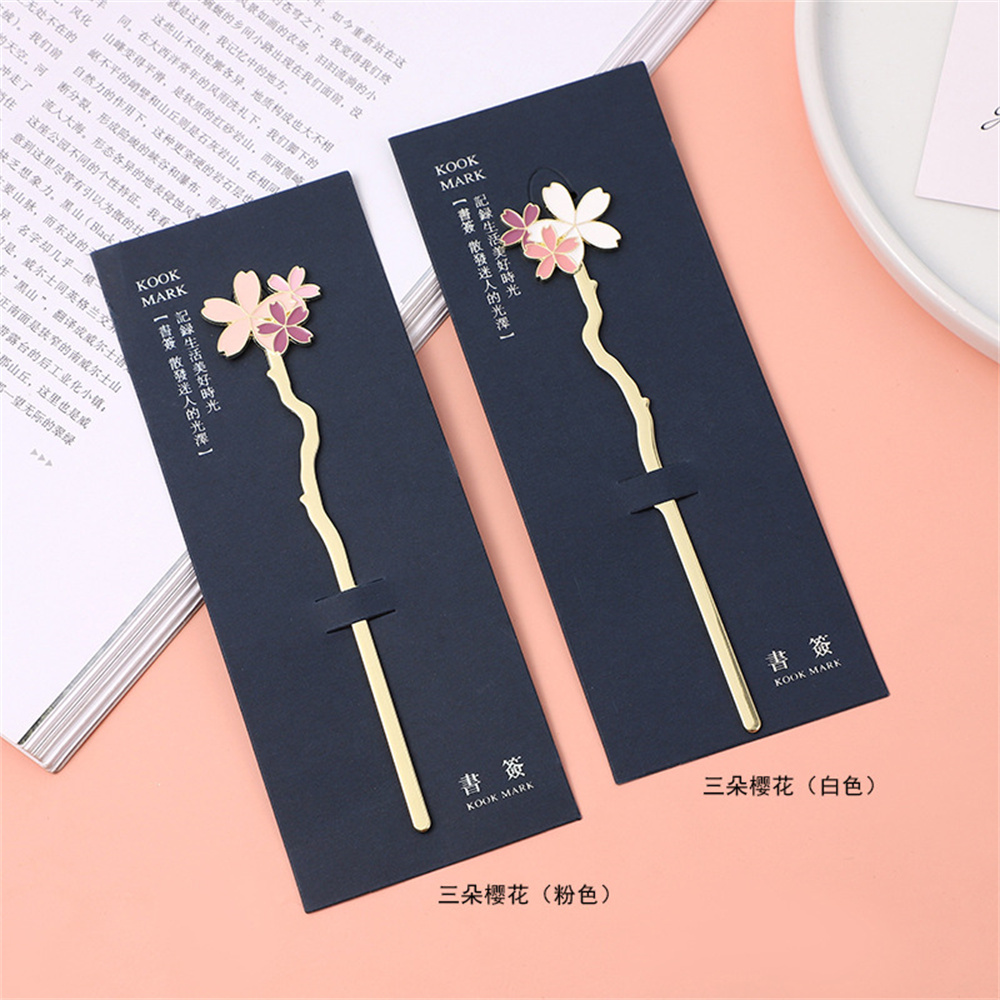 Metal Sakura Bookmark Creative - đánh giá và giá Dried Flower Bookmark